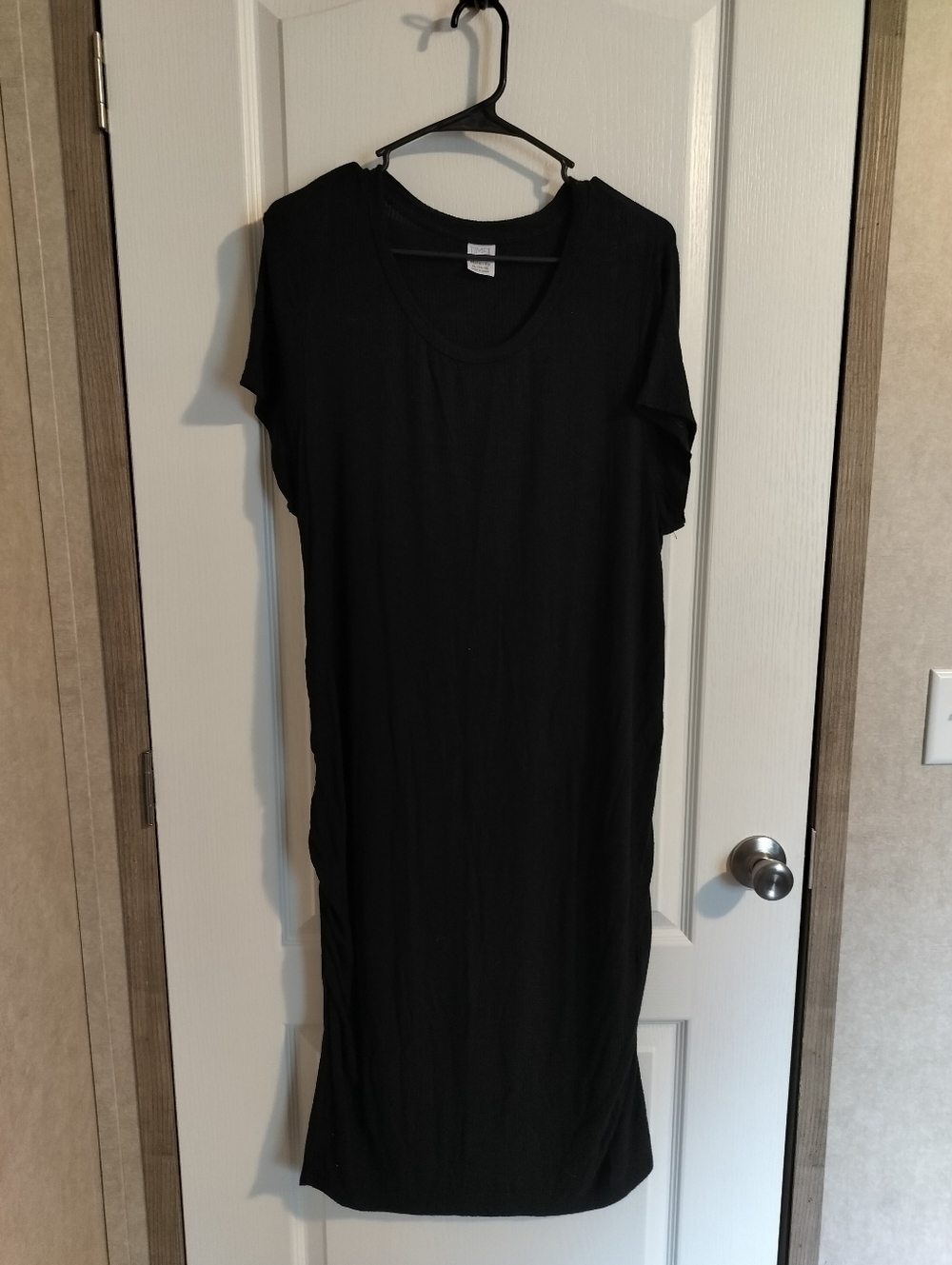 Time and Tru Black Maternity Midi T-Shirt Dress - Size XXL